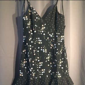 Black and flower/polkadot dress NWT